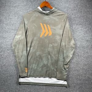 Gillz Hooded Dry Fit Fishing Shirt Men's Small Camo Long Sleeve Stretch Outdoors